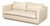 Modern White Upholstered Two-Seat Sofa For Sale