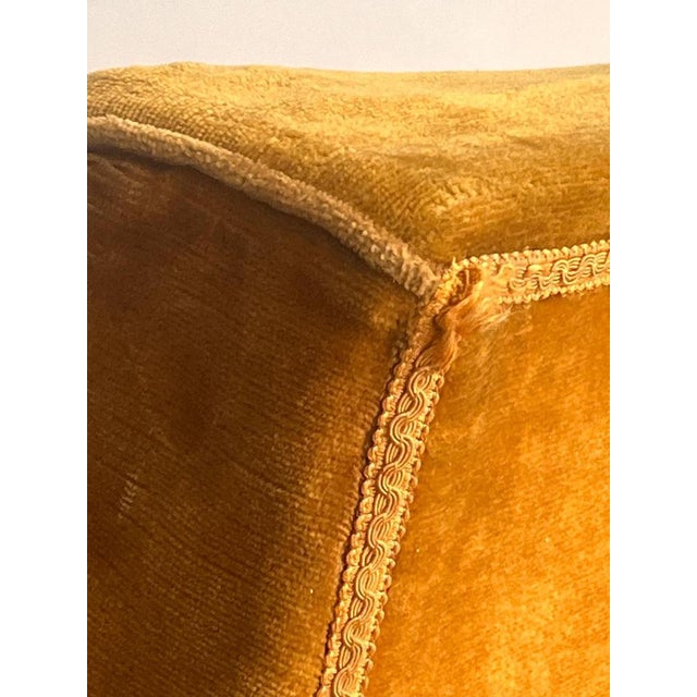 Italian Ochre Velvet Chairs, 1950s, Set of 2 For Sale - Image 10 of 17