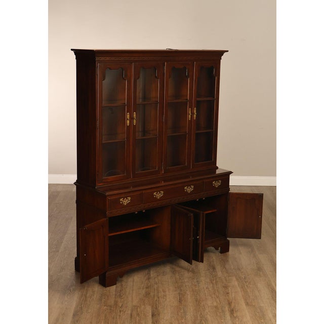 Ethan Allen 'Georgian Court' Cherry China Cabinet For Sale - Image 14 of 18