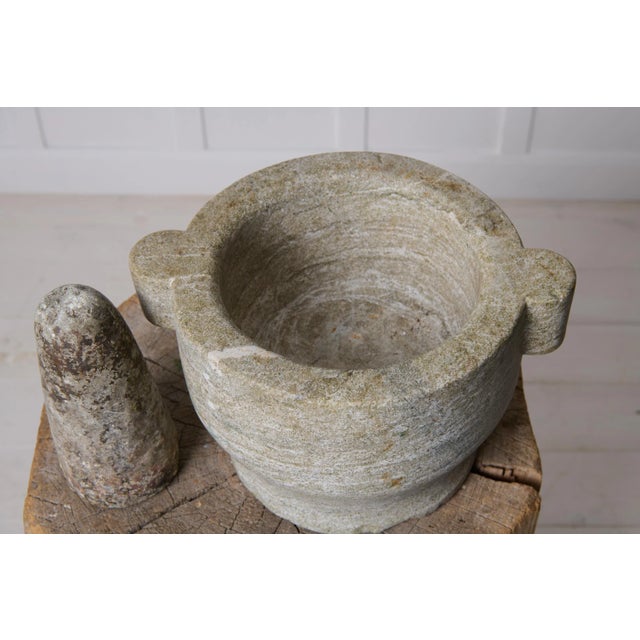 Swedish Grey Stone Mortar For Sale - Image 4 of 6