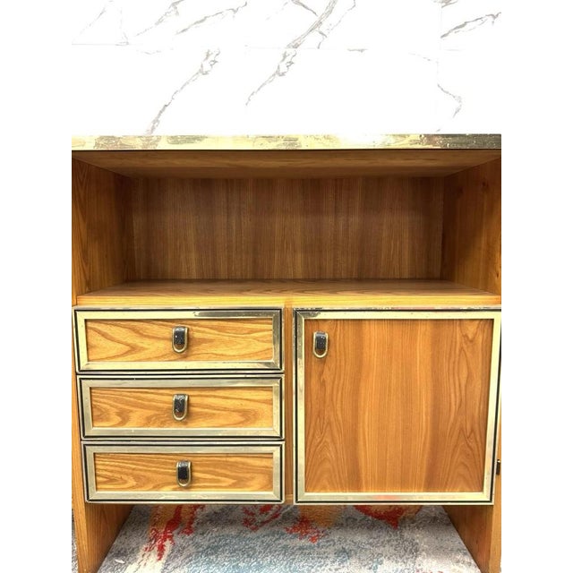 Scandinavian Geometric Wood Console Table, 1970s For Sale - Image 10 of 12