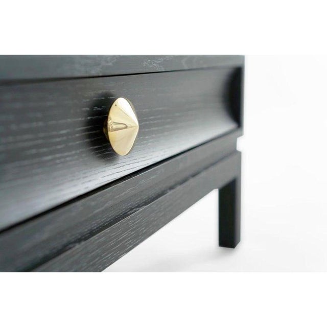 Stacked End Tables in Black Ceruse - a Pair For Sale - Image 9 of 16