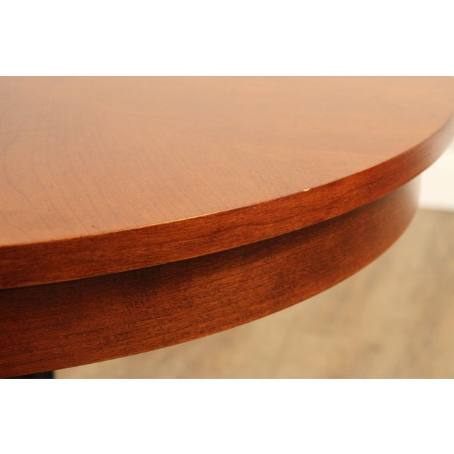 Ethan Allen Medallion Collection Round Cherry Pedestal Side Table For Sale - Image 9 of 18