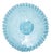Light Early 20th Century Blue Glass Dish with Ruffled Edge and Floral Pattern For Sale