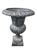 Neoclassical Classic Neoclassical Cast Iron Garden Urn With Distressed Bronze Finish For Sale - Image 3 of 12
