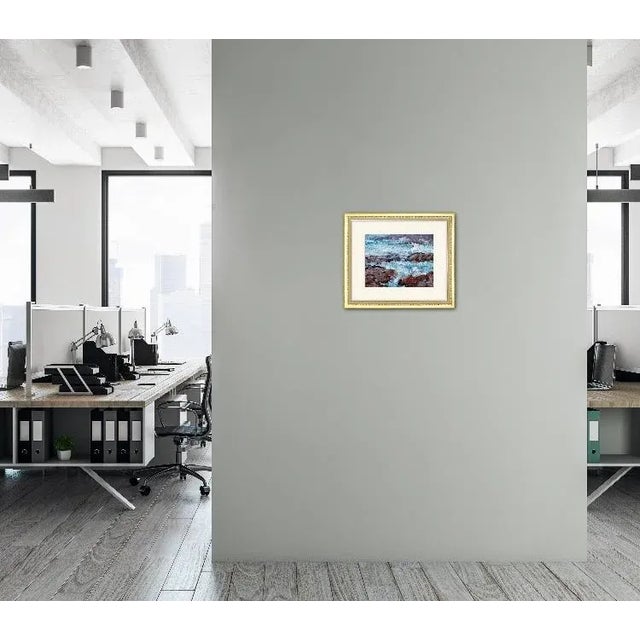 Modern Pacific Coast Rocks - Expressionist Seascape Oil Painting For Sale - Image 3 of 8