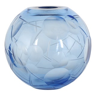 Art Deco Vase by Vicke Lindstrand for Orrefors, 1930 For Sale