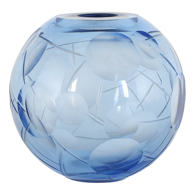 Art Deco Vase by Vicke Lindstrand for Orrefors, 1930 For Sale