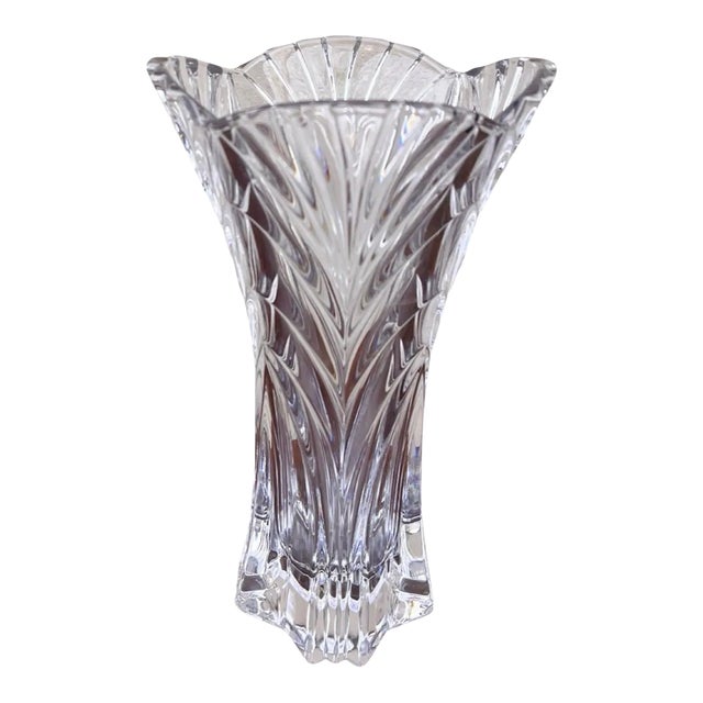 Crystal Vase, Noritake Bleikristall Germany, 1970s. For Sale