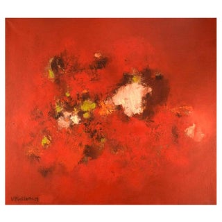 Veikko Kallinen, Abstract Composition, Oil on Canvas, 1960s-1970s For Sale