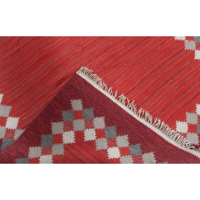Doris Leslie Blau Midcentury Swedish Flat Woven Rug by Ingegerd Silow For Sale In New York - Image 6 of 6