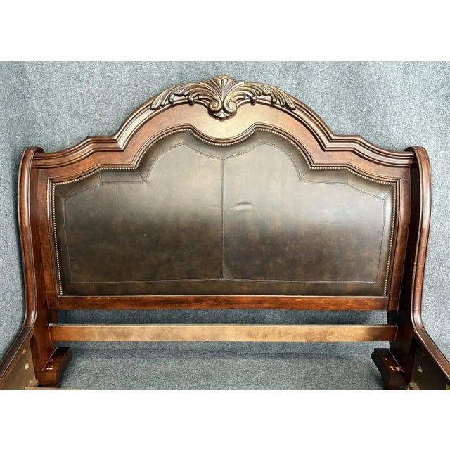 Art Furniture Regal Collection King Size Bed Frame For Sale - Image 4 of 11