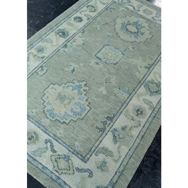 Gray Turkish Oushak Rug 3'3"x 5' #19094 For Sale - Image 8 of 8