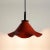 Small vintage hanging lamp with a pleated (wavy) red shade made out of metal. Up to 250V (Europe/UK Standard).The wiring...