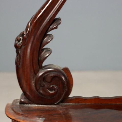 Brown Louis Philippe Walnut and Burr Walnut Shelf For Sale - Image 8 of 11