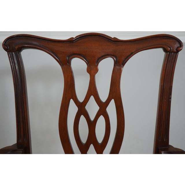 1990s Set of 8 Hickory Chair Co Mahogany Dining Room Chairs For Sale - Image 5 of 18