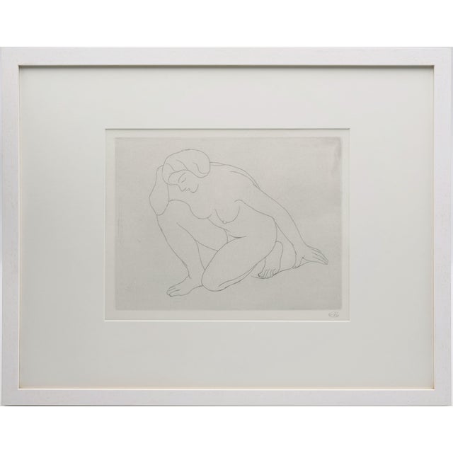 Aristide Maillol, Woman Kneeling on Her Left Knee, 1927, Etching For Sale - Image 3 of 5