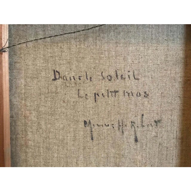 Blue Marius Hubert-Robert, Small Farmhouse in the Sun, Early 20th Century, Oil on Canvas For Sale - Image 8 of 11