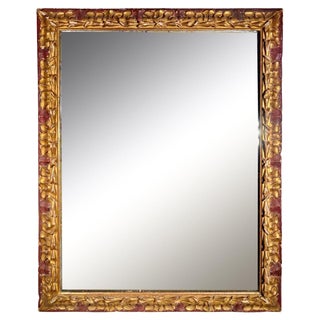 18th Century French Mirror Original Frame and Glass, 1750 For Sale