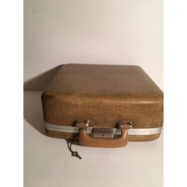 Vintage Tower Tabulator Typewriter with Case & Key For Sale - Image 9 of 13