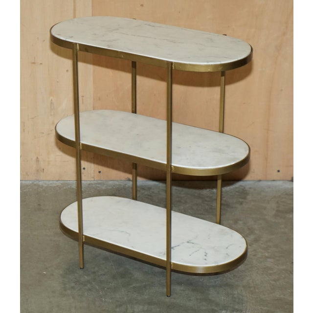 Vintage Italian Carrara Marble Side Tables, Set of 2 For Sale - Image 9 of 18