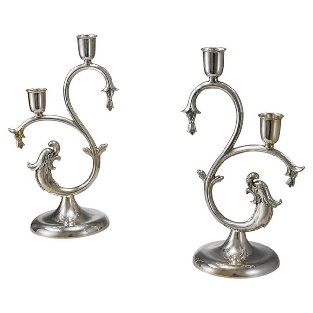 Pewter Candleholders from Svenskt Tenn, Sweden, 1931, Set of 2 For Sale - Image 9 of 9