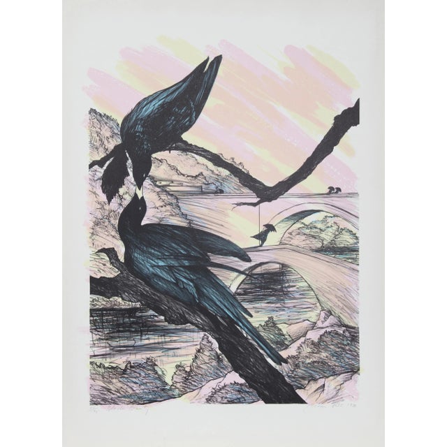 Figurative 1980s "Black Beauty" Lithograph by Susan Hall For Sale - Image 3 of 3
