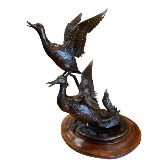 Bronze Duck Statue by Western Artist James Regimbal. 1986, #1/48 For Sale