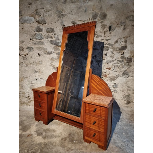 Art Deco Mahogany Dressing Table, France, 1920s For Sale - Image 3 of 18