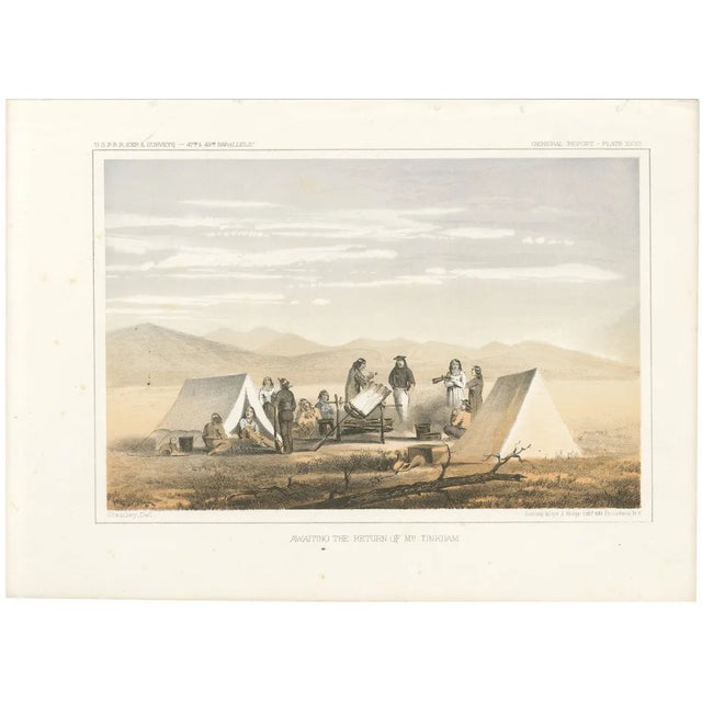 Pioneer Scene: Awaiting the Return of Mr. Tinkham in the American West, 1856 For Sale