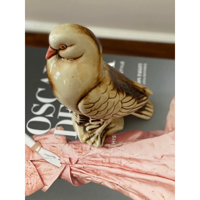 Late 20th Century Brown Ceramic Dove, Made in Brazil For Sale - Image 5 of 9