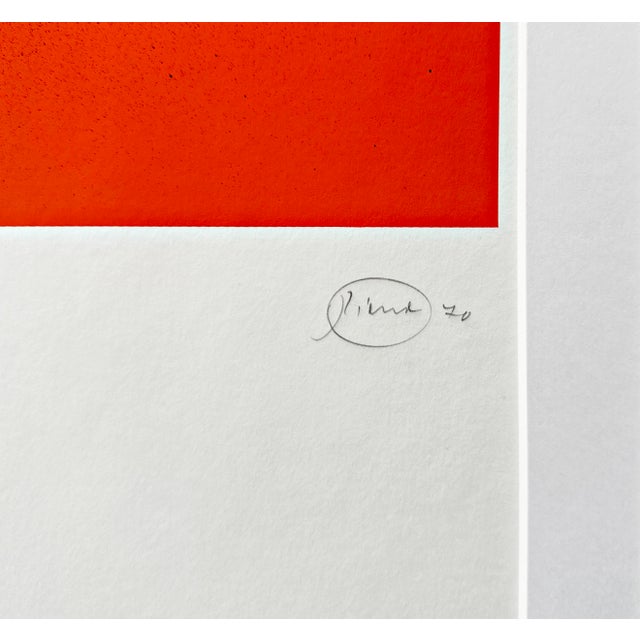 Otto Piene, Telerot and Teleschwarz, 1970, Serigraph, Framed For Sale - Image 4 of 7