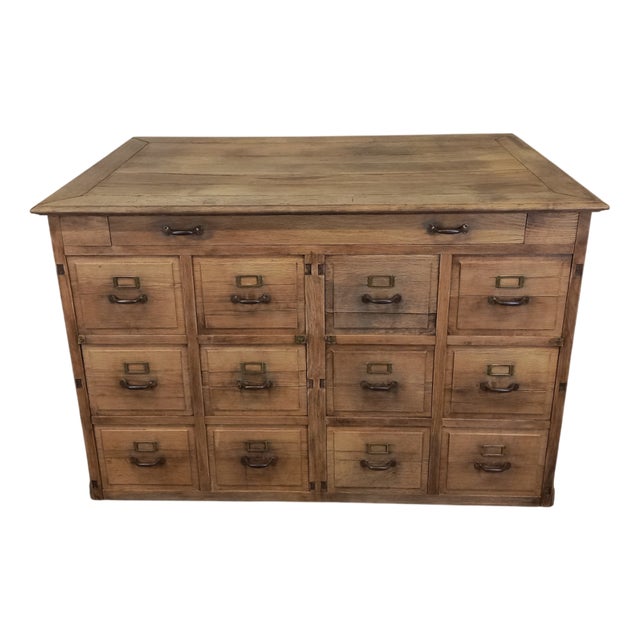 Oak Workshop Cabinet with Drawers, 1890s For Sale