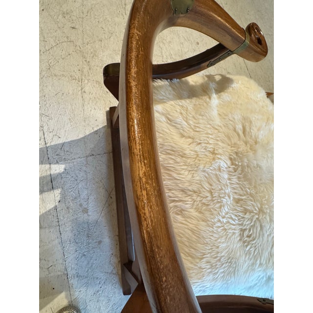 Off-white Pair of Baker “Far East Collection” Style Carved Wood Armchairs, Circa 1960s For Sale - Image 8 of 10