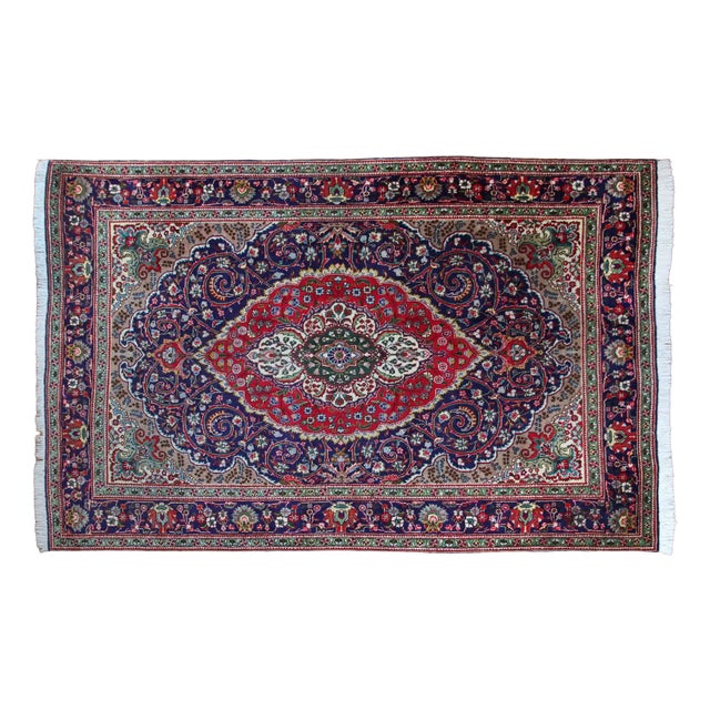Middle Eastern Hand-Knotted Rug For Sale