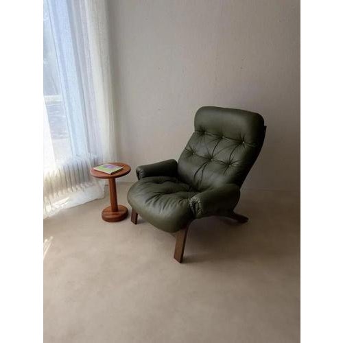 Rybo Rykken Chair in Green Leather by Solheim For Sale - Image 15 of 15