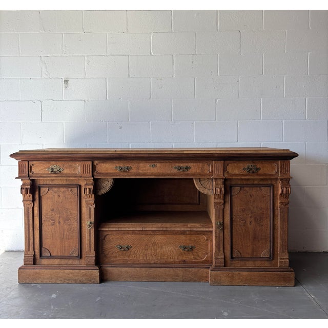 19th Century English Oak Sideboard For Sale - Image 4 of 12