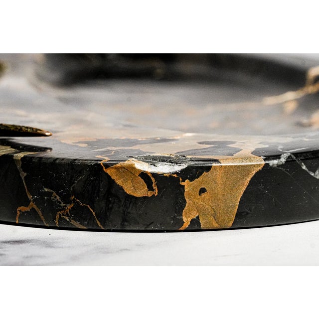 Impressive Antique Austrian Bronze Pheasant Sculpture Statue Black Veined Marble Desk Dresser Tray Catchall Art Deco Home Decor For Sale - Image 10 of 17