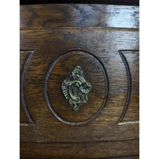 Wood Louis XV Neo-Rustic Style Oak Chest of Drawers For Sale - Image 7 of 9