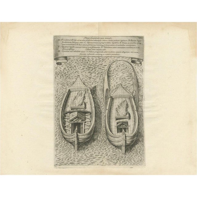 Fire Ship Design of the Eighty Years War, 1632, Paper For Sale - Image 6 of 6