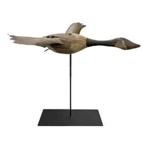 20th Century American Folk Art Canada Goose on Custom Steel Mount