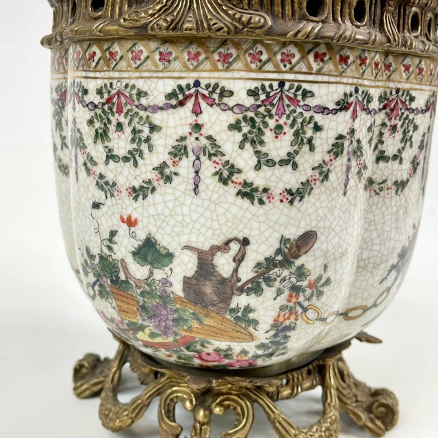 20th Century Covered Porcelain Jar Wine Themed For Sale - Image 10 of 13