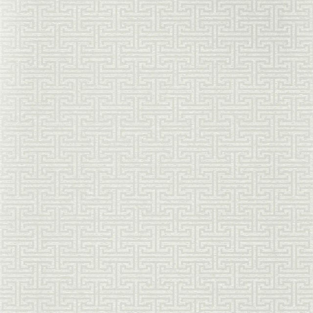 Zoffany Ormonde Key Wallpaper in Platinum Grey For Sale