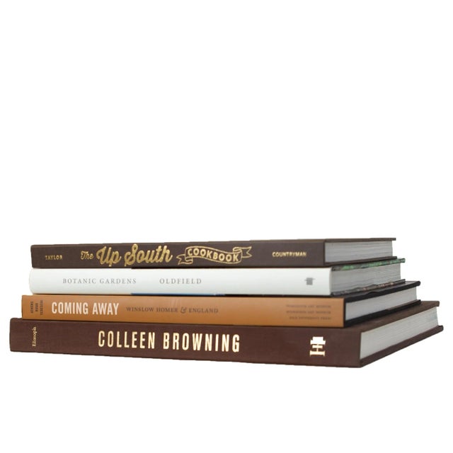Contemporary Decorative Books - S'more Coffee Table Stack - 4 Brown Books For Sale - Image 3 of 3