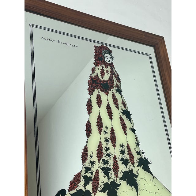 Wood Art Nouveau Aubrey Beardsley Framed Mirror For Sale - Image 7 of 13