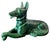 1950s Mid-Century Emerald Green Ceramic German Shepherd Sculpture by Saint Clément ​​France, 1950s-1960s For Sale - Image 5 of 5