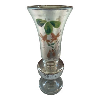 Antique 1800's Mercury Glass Vase For Sale
