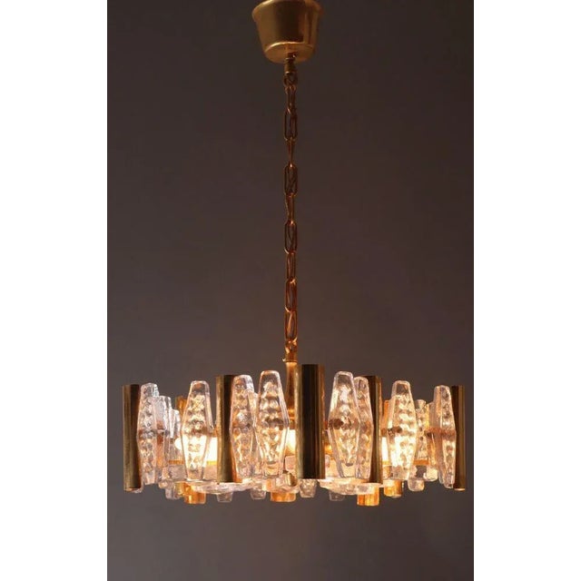 Chandelier by Carl Fagerlund for Orrefors, 1960s For Sale - Image 6 of 8