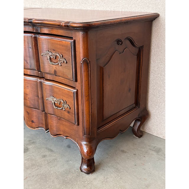 Pair of Italian Baroque Burled Walnut Chests of Nightstands For Sale - Image 9 of 12