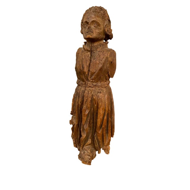 Italian 16th Century Carved Statue of a Man For Sale - Image 3 of 8